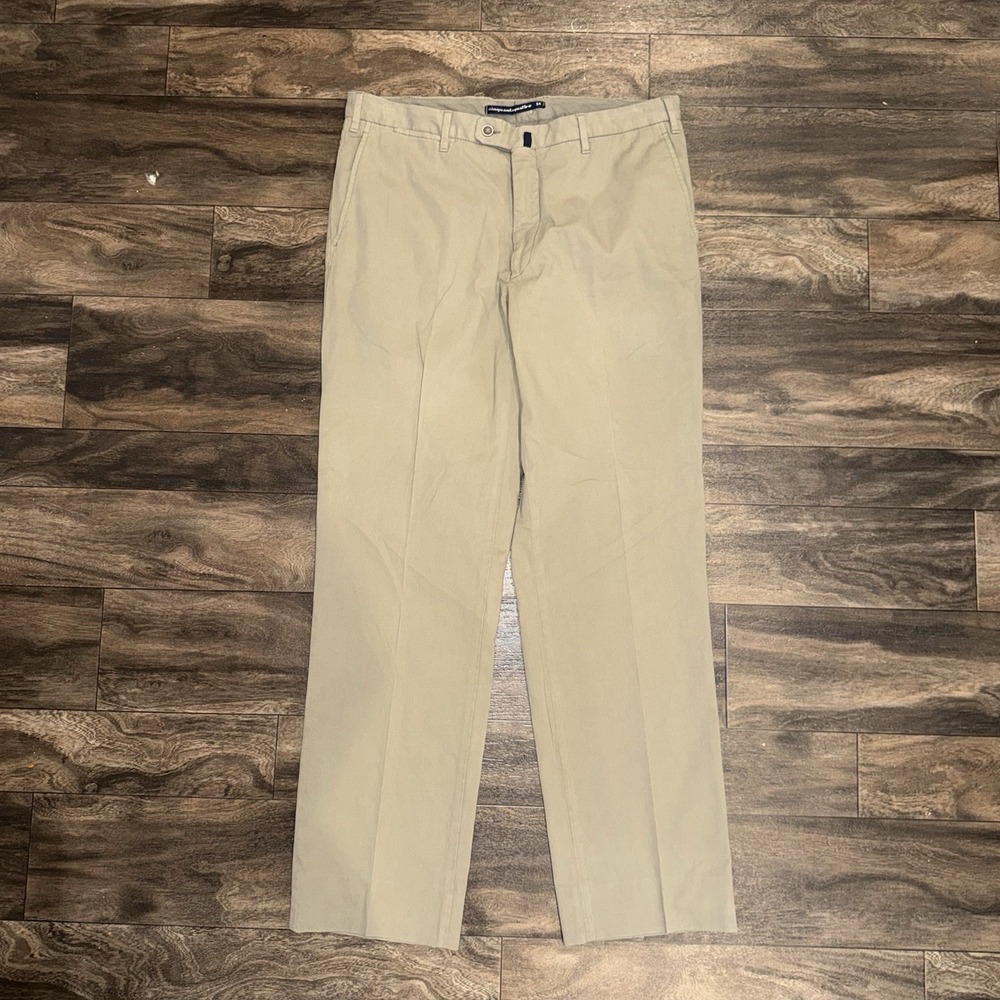 Davide Cenci Flat Front Straight Leg Dress Pants Men's Size 34x32 Light Green